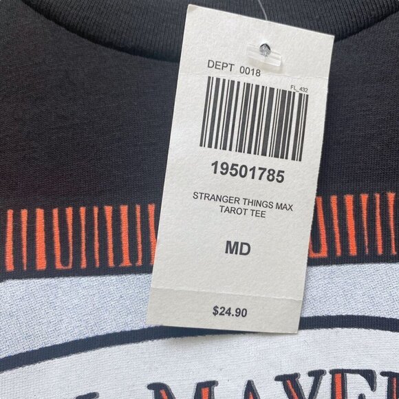 Hot Topic Stranger Things T-shirt Medium Black Cotton Tee NWT - Picture 7 of 7